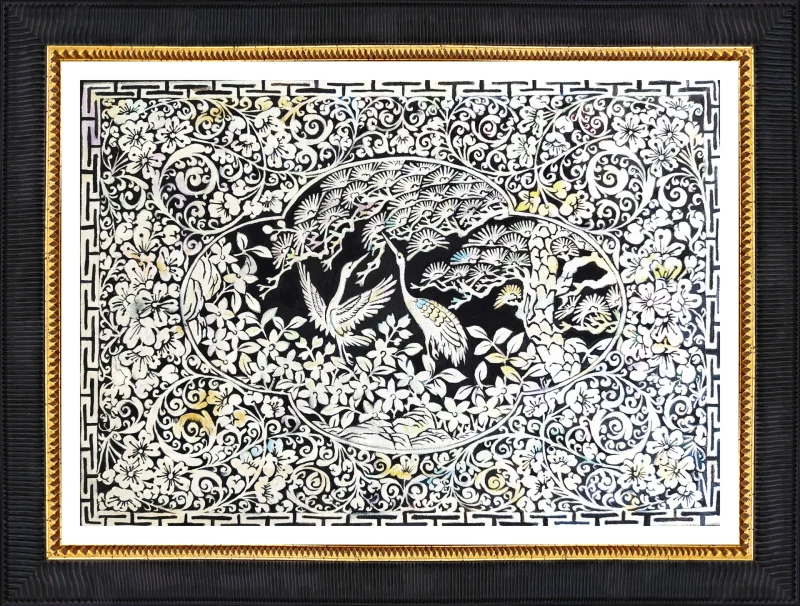 A Flower and Bird Painting in Mother- of- Pearl style ll