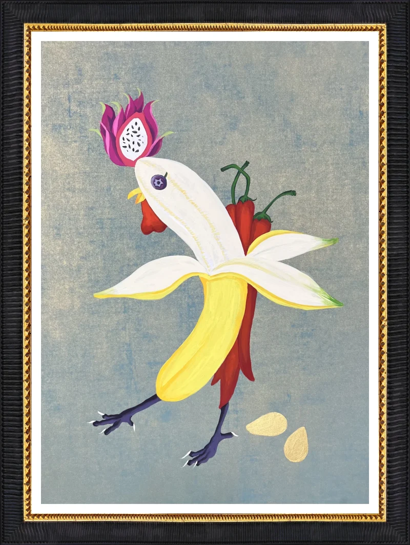 Floral Chicken: Fruits and Vegetable Series B