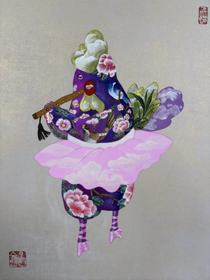 Purple Chicken in a Ballet Skirt